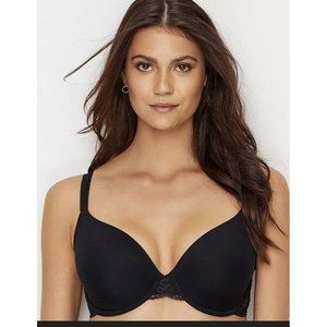🆕 WACOAL French Garden Seamless Underwire T-Shirt Bra Black 34DD #85340